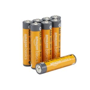 Amazon Basics AAA Alkaline High-Performance Batteries, 1.5 Volt, 10-Year Shelf Life, 8 count (Pack of 1)
