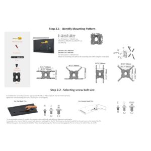 Amazon Basics Full Motion Articulating TV Wall Mount, with Swivel and Tilt, for 26" to 55" TVs and Flat Panels up to 80 Lbs, VESA Compatible, Black