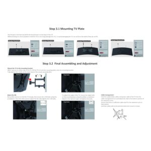 Amazon Basics Full Motion Articulating TV Wall Mount, with Swivel and Tilt, for 26" to 55" TVs and Flat Panels up to 80 Lbs, VESA Compatible, Black