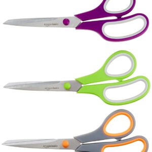Amazon Basics Multipurpose Office Scissors - 3-Pack