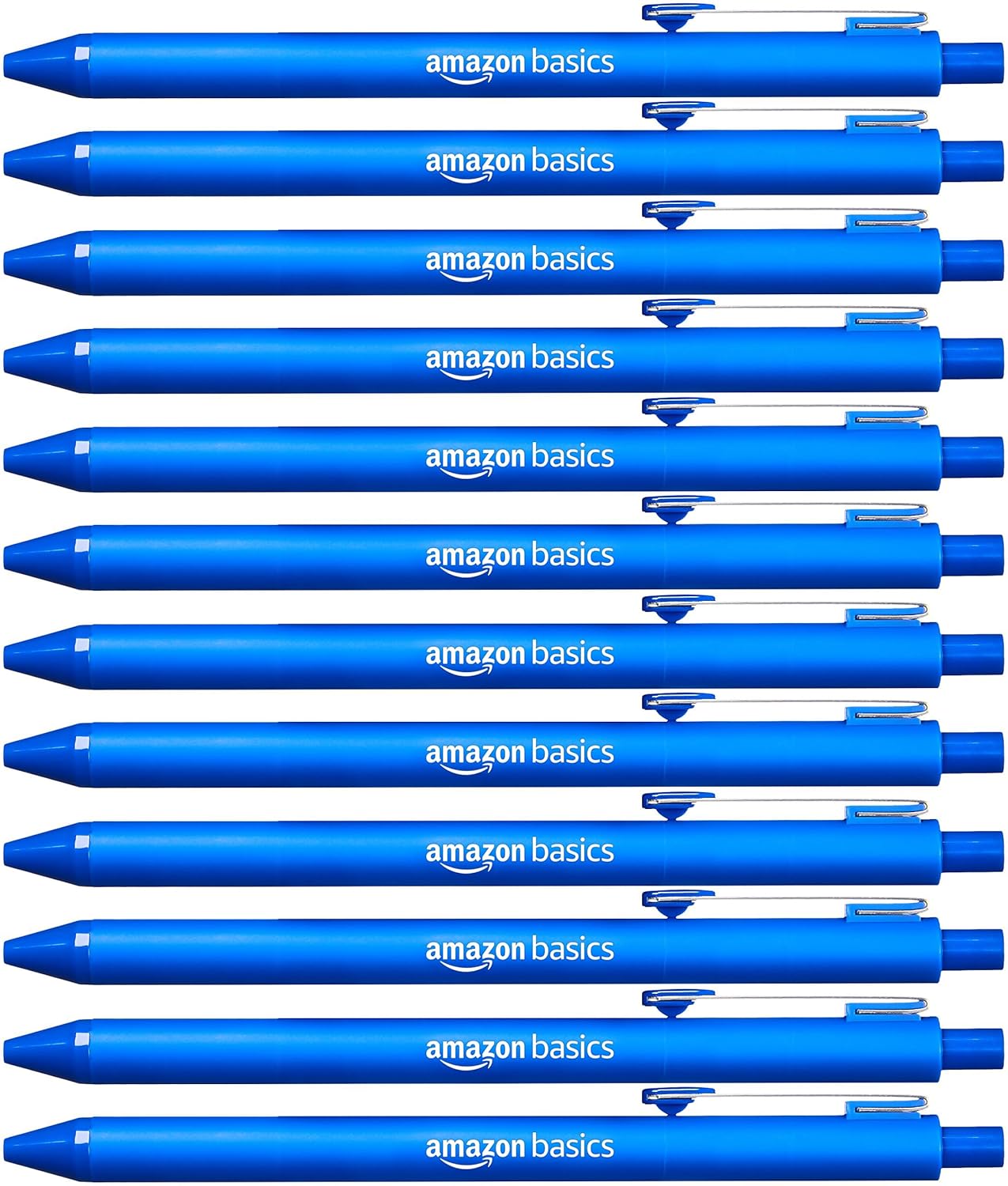 Amazon Basics Retractable Ballpoint Pen - Blue - 12-Pack