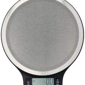 Amazon Basics Stainless Steel Digital Kitchen Scale with LCD Display, Batteries Included