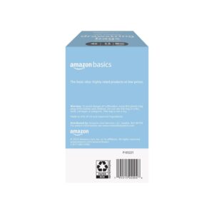 Amazon Basics Tall Kitchen Drawstring Trash Bags, Clean Fresh Scent, 13 Gallon, 45 Count (Previously Solimo)