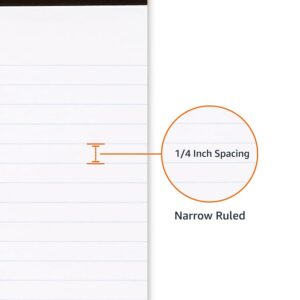 Amazon Basics Wide Ruled Lined Writing Note Pads, 8.5 inch x 11.75 inch, White, 12 Count (12 Pack of 50)