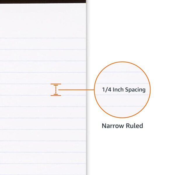 Amazon Basics Wide Ruled Lined Writing Note Pads, 8.5 inch x 11.75 inch, White, 12 Count (12 Pack of 50)