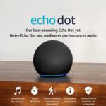 Amazon Echo Dot (newest model), Vibrant sounding Alexa speaker, Great for bedrooms, dining rooms and offices, Charcoal