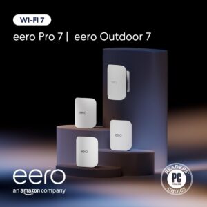 Amazon eero Pro 7 (3-pack) with Amazon eero Outdoor 7 (1-pack) mesh wifi system