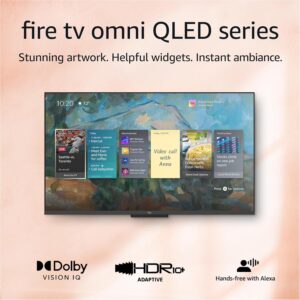 Amazon Fire TV 43" Omni QLED Series 4K UHD smart TV, Dolby Vision IQ, Fire TV Ambient Experience, hands-free with Alexa