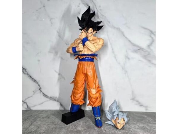 Anime Ball Z Super Saiyan Son Goku Kakarotto Ultra Instinct Double Head PVC Action Figure Collectible Model Doll Toy 45cm Anime Ball Z Super Saiyan Son Goku Kakarotto Ultra Instinct Double Head PVC Action Figure Collectible Model Doll Toy 45cm