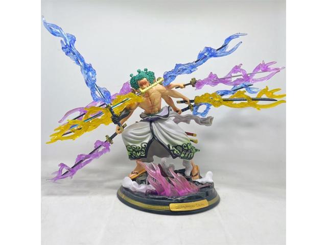 Anime One Piece Roronoa Zoro GK Nine Knives Flow PVC Action Figure Collectible Model Doll Toy 22cm
