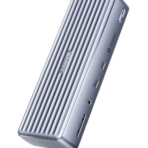 Anker 777 Thunderbolt Docking Station (Apex, 12-in-1, Thunderbolt 4), Max 90W Charging for Laptop, 20W Power Delivery, Single 8K, Triple 4K Display, 10Gbps Data, Ethernet,...