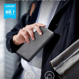 Anker Power Bank(PowerCore 10K),Compact Travel-Ready 10,000mAh Battery Pack with PowerIQ Charging Technology,5V/3A High-Speed Charging for iPhone,iPad,and More (USB-C Input and...