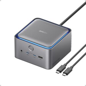 Anker Prime TB5 Docking Station, 14-in-1 Thunderbolt 5 Dock with 120Gbps Max Transfer, 140W Max Charging, Ambient LED Lighting, Cooling System, Up to 8K Display for Thunderbolt...
