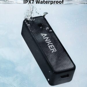 Anker Soundcore 2 Portable Bluetooth Speaker with 12W Stereo Sound, Bluetooth 5, Bassup, IPX7 Waterproof, 24-Hour Playtime, Wireless Stereo Pairing, Speaker for Home, Outdoors,...