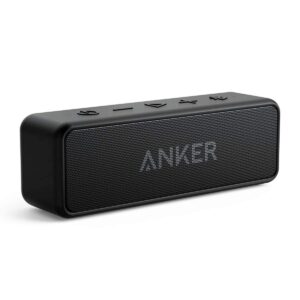 Anker Soundcore 2 Portable Bluetooth Speaker with 12W Stereo Sound, Bluetooth 5, Bassup, IPX7 Waterproof, 24-Hour Playtime, Wireless Stereo Pairing, Speaker for Home, Outdoors,...