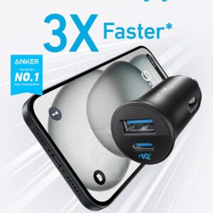 Anker USB-C Car Charger, 2-Pack 30W 2-Port Type-C Car Adapter, Cigarette Lighter Adapter with Power IQ 3.0,for iPhone 16/15/14/13/12 Series,Samsung Galaxy S25/S24/S23/S22/S21...