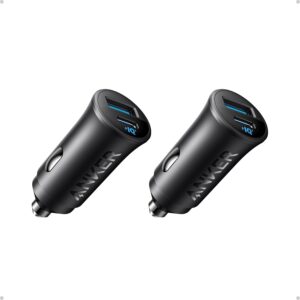 Anker USB-C Car Charger, 2-Pack 30W 2-Port Type-C Car Adapter, Cigarette Lighter Adapter with Power IQ 3.0,for iPhone 16/15/14/13/12 Series,Samsung Galaxy S25/S24/S23/S22/S21...