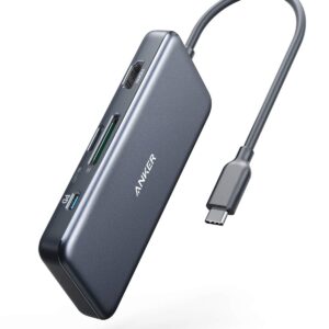 Anker USB C Hub (7-in-1), with 4K HDMI, 100W Power Delivery, USB-C and 2 USB-A 5Gbps Data Ports, microSD and SD Card Reader, for MacBook Air, MacBook Pro, XPS, and More