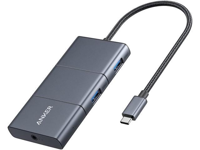 Anker USB C Hub, PowerExpand 6-in-1 USB-C Adapter, with 4K@60Hz HDMI, 100W Power Delivery, 10 Gbps USB C and 2 USB A Ports, SD Card Reader and 3.5mm