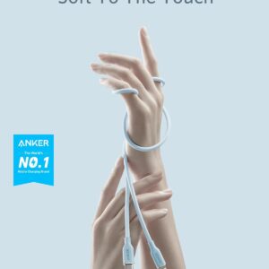 Anker USB C to Lightning Cable, MFi Certified Cable for iPhone 13 Pro 12 Pro Max 12 11 X XS, Supports Power Delivery (Misty Blue 6ft)