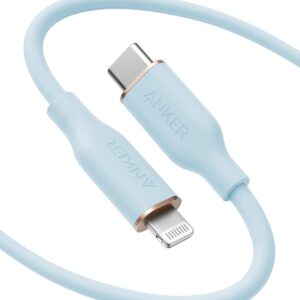 Anker USB C to Lightning Cable, MFi Certified Cable for iPhone 13 Pro 12 Pro Max 12 11 X XS, Supports Power Delivery (Misty Blue 6ft)