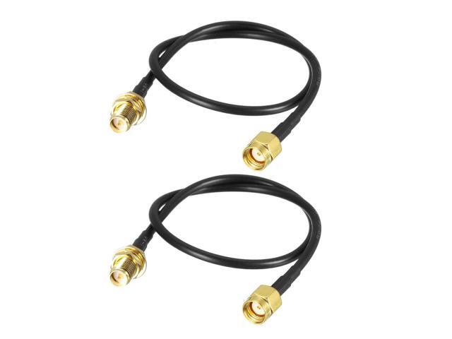 Antenna Extension Cable RP-SMA Male to RP-SMA Female Low Loss RG174 12 inch 2pcs