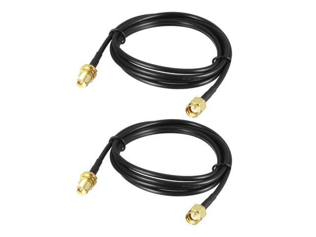 Antenna Extension Cable RP-SMA Male to RP-SMA Female Low Loss RG174 3.3 ft 2pcs