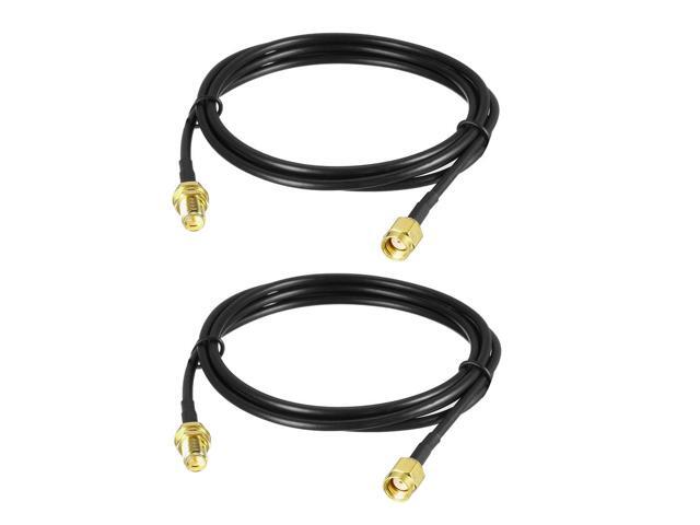 Antenna Extension Cable RP-SMA Male to RP-SMA Female Low Loss RG174 4 ft 2pcs
