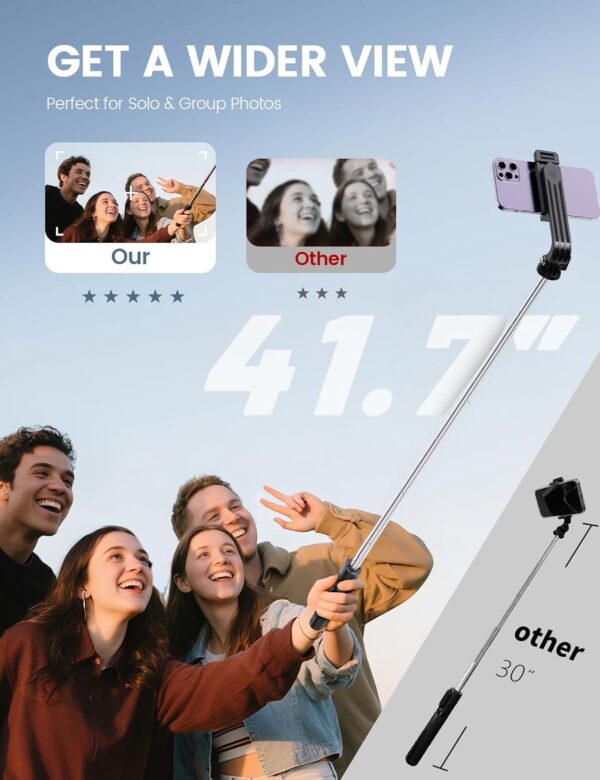 ANXRE Selfie Stick Tripod with Remote, Portable Travel Selfie Stick Tripod, Wireless Selfie Stick Phone Tripod Stand for Cell Phone Compatible with 4-7" iPhone Samsung Android...
