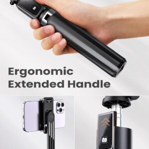 ANXRE Selfie Stick Tripod with Remote, Portable Travel Selfie Stick Tripod, Wireless Selfie Stick Phone Tripod Stand for Cell Phone Compatible with 4-7" iPhone Samsung Android...