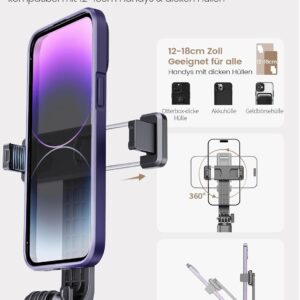 ANXRE Selfie Stick Tripod with Remote, Portable Travel Selfie Stick Tripod, Wireless Selfie Stick Phone Tripod Stand for Cell Phone Compatible with 4-7" iPhone Samsung Android...