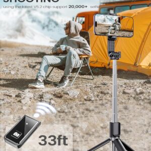 ANXRE Selfie Stick Tripod with Remote, Portable Travel Selfie Stick Tripod, Wireless Selfie Stick Phone Tripod Stand for Cell Phone Compatible with 4-7" iPhone Samsung Android...