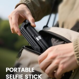 ANXRE Selfie Stick Tripod with Remote, Portable Travel Selfie Stick Tripod, Wireless Selfie Stick Phone Tripod Stand for Cell Phone Compatible with 4-7" iPhone Samsung Android...
