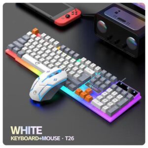 AOACE T26 thin film keyboard and mouse set 104 keys with mouse