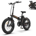 AOSTIRMOTOR Electric Bike Folding A20 500W for Adults , 20" * 4" Fat Tire, with 36V 13AH Removable Lithium Battery, Travel Up to 20 Miles, Max Speed