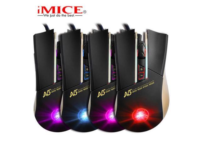 Apedra A5 Wired Gaming Mouse USB Optical Mouse 7 Button Computer Pc Mouse for CS DOTA LOL Gamer Professional Gaming Mice 3200DPI