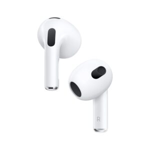 Apple AirPods (3rd Generation) Wireless Ear Buds, Bluetooth Headphones, Personalized Spatial Audio, Sweat and Water Resistant, Lightning Charging Case Included, Up to 30 Hours...