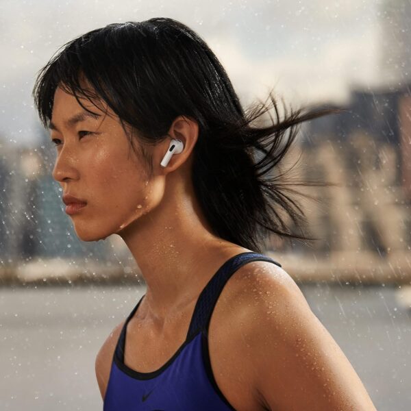 Apple AirPods (3rd Generation) Wireless Ear Buds, Bluetooth Headphones, Personalized Spatial Audio, Sweat and Water Resistant, Lightning Charging Case Included, Up to 30 Hours...