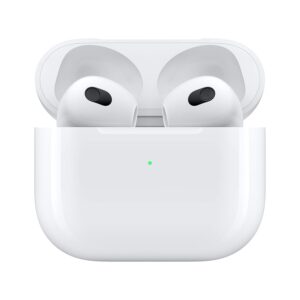 Apple AirPods (3rd Generation) Wireless Ear Buds, Bluetooth Headphones, Personalized Spatial Audio, Sweat and Water Resistant, Lightning Charging Case Included, Up to 30 Hours...