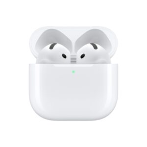 Apple AirPods 4 Wireless Earbuds, Bluetooth Headphones, Personalized Spatial Audio, Sweat and Water Resistant, USB-C Charging Case, H2 Chip, Up to 30 Hours of Battery Life,...