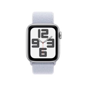 Apple Watch SE (2nd Gen) [GPS 40mm] Smartwatch with Silver Aluminum Case with Blue Cloud Sport Loop One Size. Fitness and Sleep Trackers, Crash Detection, Heart Rate Monitor,...