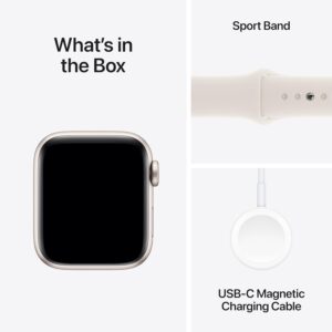 Apple Watch SE (2nd Gen) [GPS 40mm] Smartwatch with Starlight Aluminium Case with Starlight Sport Band. Fitness and Sleep Trackers, Crash Detection, Heart Rate Monitor,...