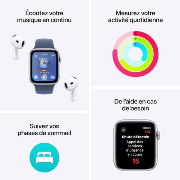 Apple Watch SE (2nd Gen) [GPS 40mm] Smartwatch with Starlight Aluminium Case with Starlight Sport Band. Fitness and Sleep Trackers, Crash Detection, Heart Rate Monitor,...
