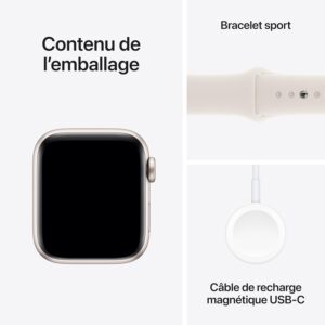 Apple Watch SE (2nd Gen) [GPS 40mm] Smartwatch with Starlight Aluminium Case with Starlight Sport Band. Fitness and Sleep Trackers, Crash Detection, Heart Rate Monitor,...