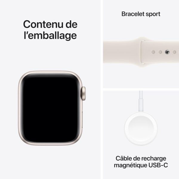 Apple Watch SE (2nd Gen) [GPS 40mm] Smartwatch with Starlight Aluminium Case with Starlight Sport Band. Fitness and Sleep Trackers, Crash Detection, Heart Rate Monitor,...