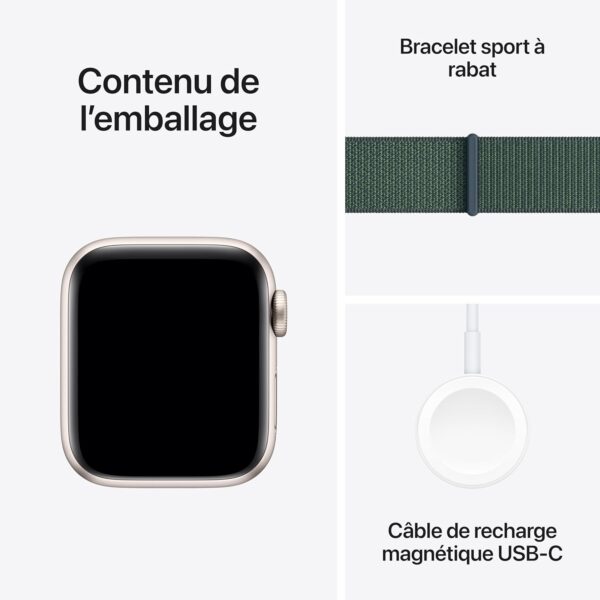 Apple Watch SE (2nd Gen) [GPS 40mm] Smartwatch with Starlight Aluminium Case with Starlight Sport Band. Fitness and Sleep Trackers, Crash Detection, Heart Rate Monitor,...