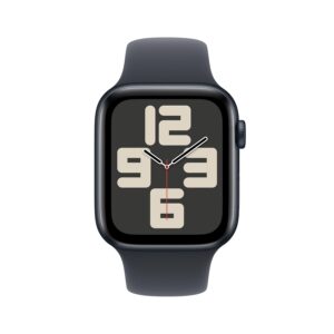 Apple Watch SE (2nd Gen) [GPS 44mm] Smartwatch with Midnight Aluminum Case with Midnight Sport Band S/M. Fitness and Sleep Trackers, Crash Detection, Heart Rate Monitor, Retina...