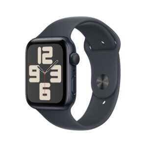 Apple Watch SE (2nd Gen) [GPS 44mm] Smartwatch with Midnight Aluminum Case with Midnight Sport Band - M/L