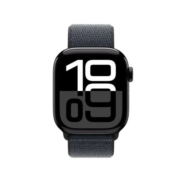 Apple Watch Series 10 GPS 42mm Jet Black Aluminum Case with Ink Sport Loop