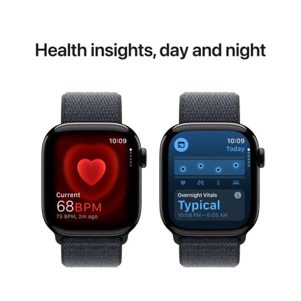 Apple Watch Series 10 GPS 42mm Jet Black Aluminum Case with Ink Sport Loop